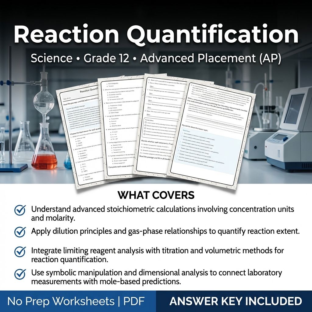 Grade 12 Science Unit Worksheet Bundle – Advanced Chemistry Concepts & Topics — included worksheet 3