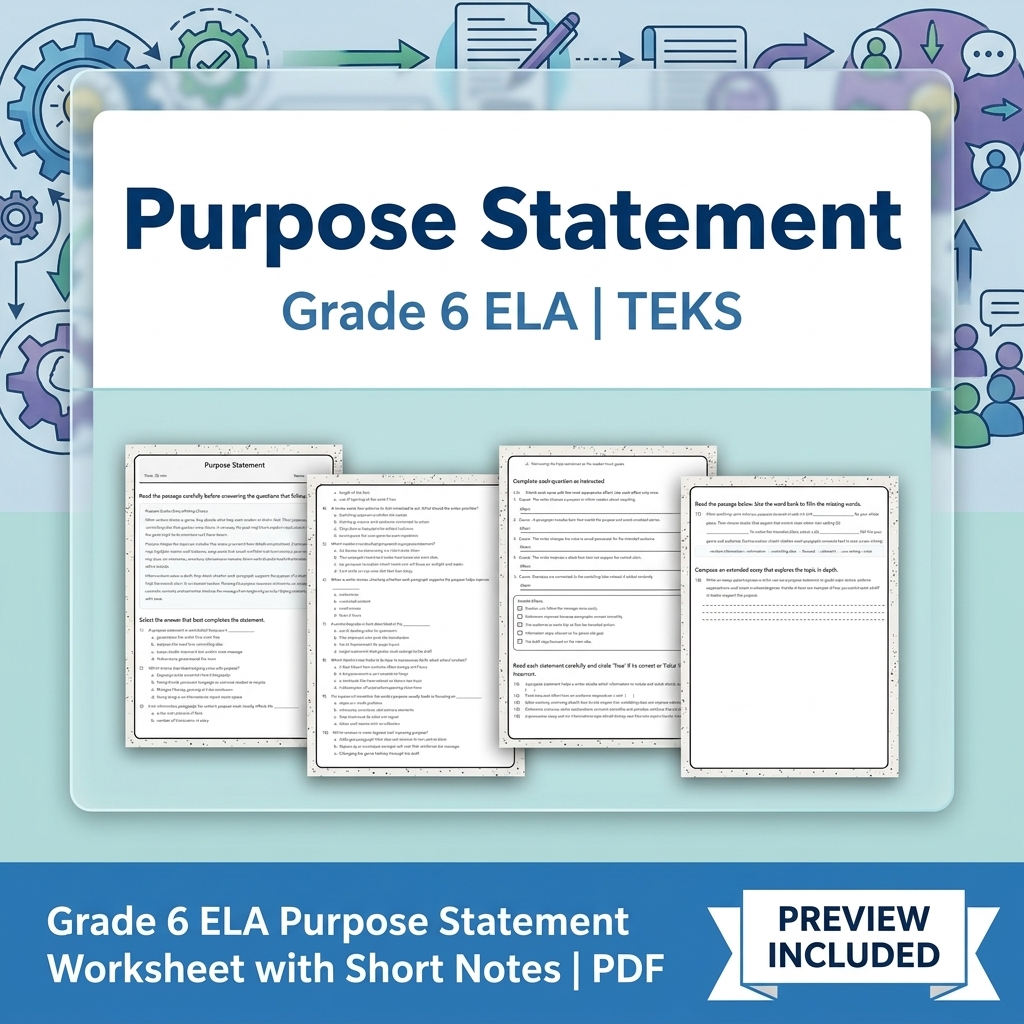 Grade 6 Evidence-Based Text Analysis ELA Full-Year Bundle (TEKS) Worksheets — included worksheet 4