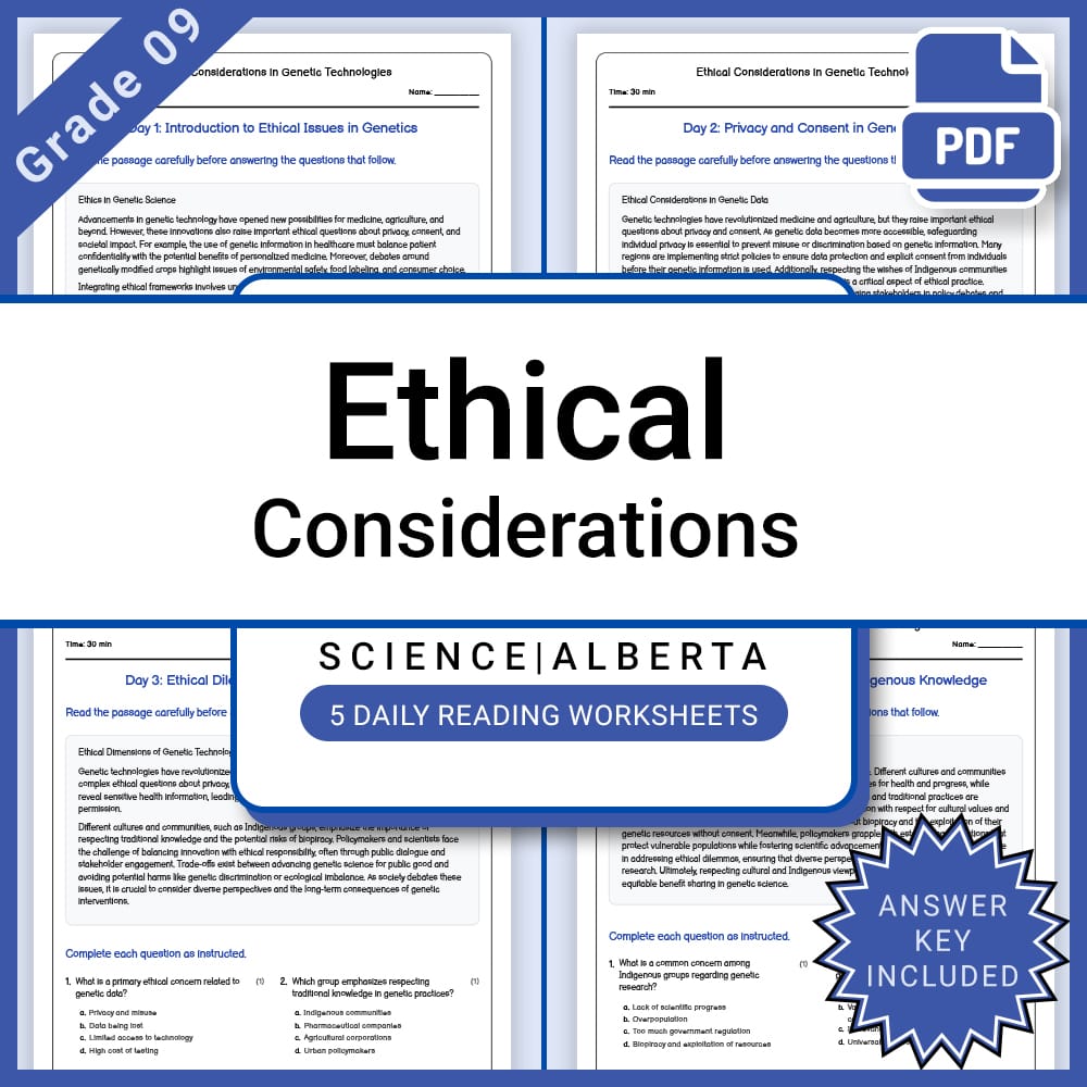 Grade 9 Science Full Year Curriculum Bundle | Genetics, Energy, Physics — included worksheet 9