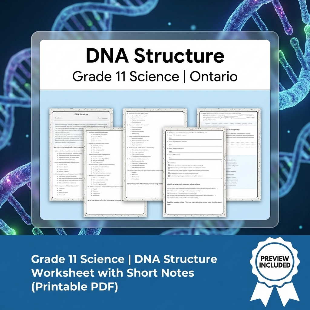 Grade 11 Science Full Year Bundle | Ontario Curriculum & Framework — included worksheet 4