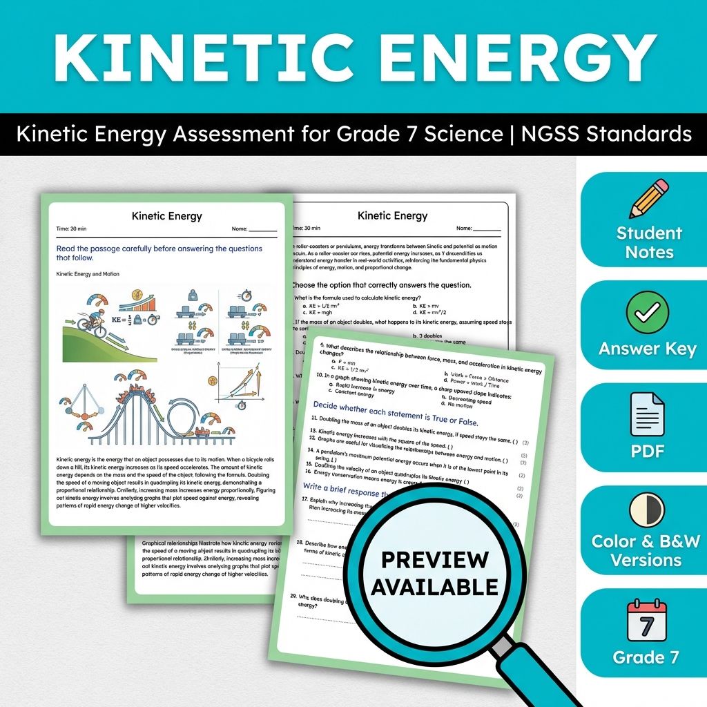 Grade 7 Science Full Year Bundle | NGSS Assessment Worksheets & Resources — included worksheet 4