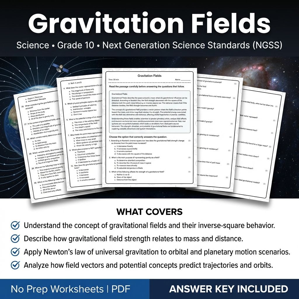 Grade 10 Science Worksheets Bundle | Environmental, Physics & Biology Topics — included worksheet 9