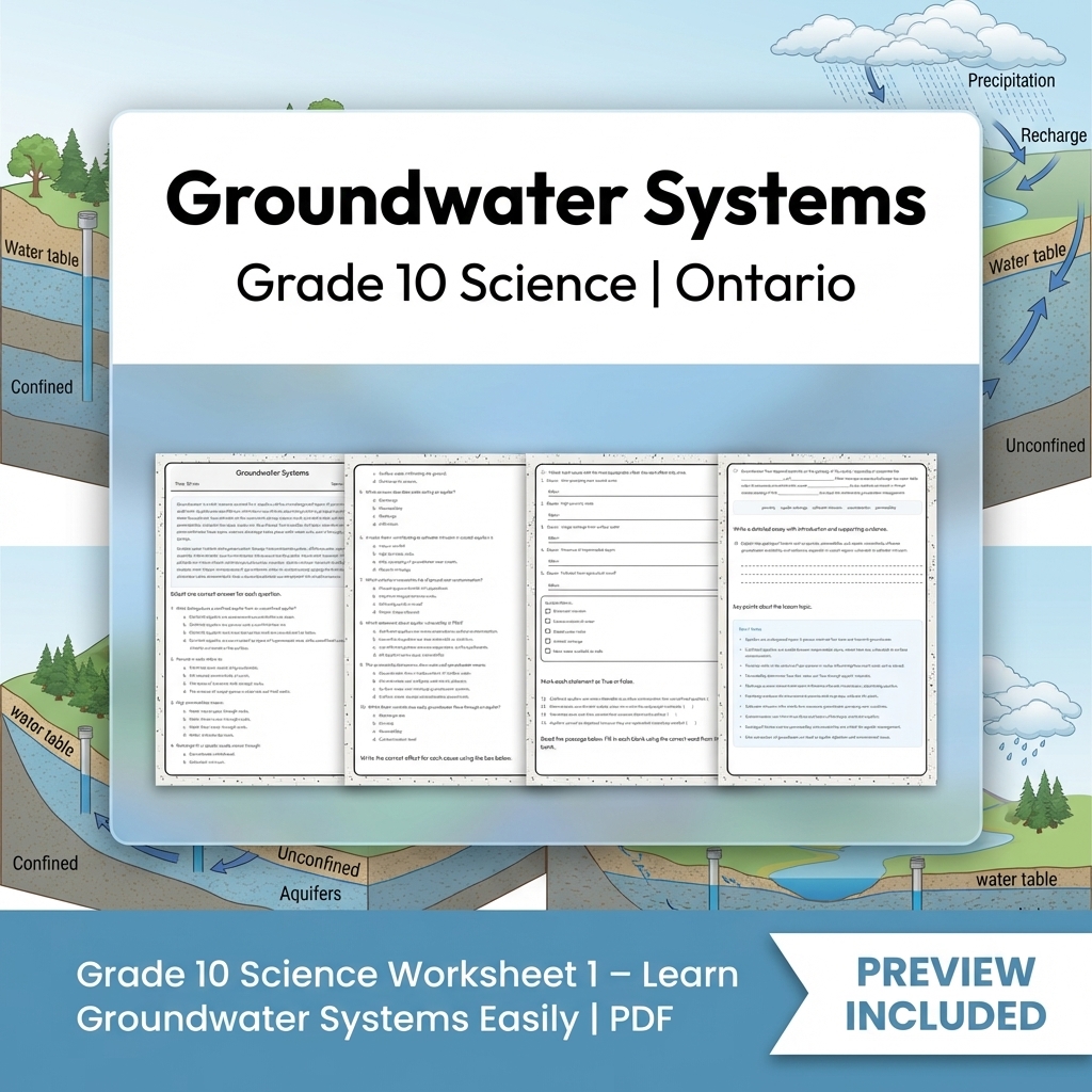 Grade 10 Science Lesson Group Bundle | Ontario Curriculum and STEM Topics — included worksheet 2