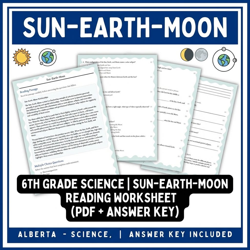 Grade 6 Science | Celestial Motion & Sky Observation Worksheets Bundle — included worksheet 2
