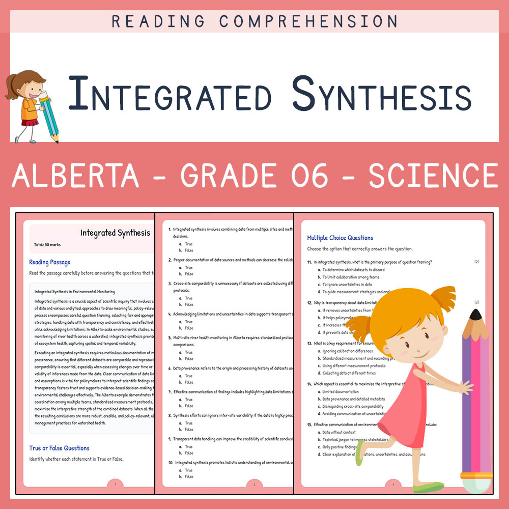 Grade 6 Science worksheet elena worksheet — Grade 6 Science Worksheet Elena | Integrated Synthesis | Alberta Standards — p…