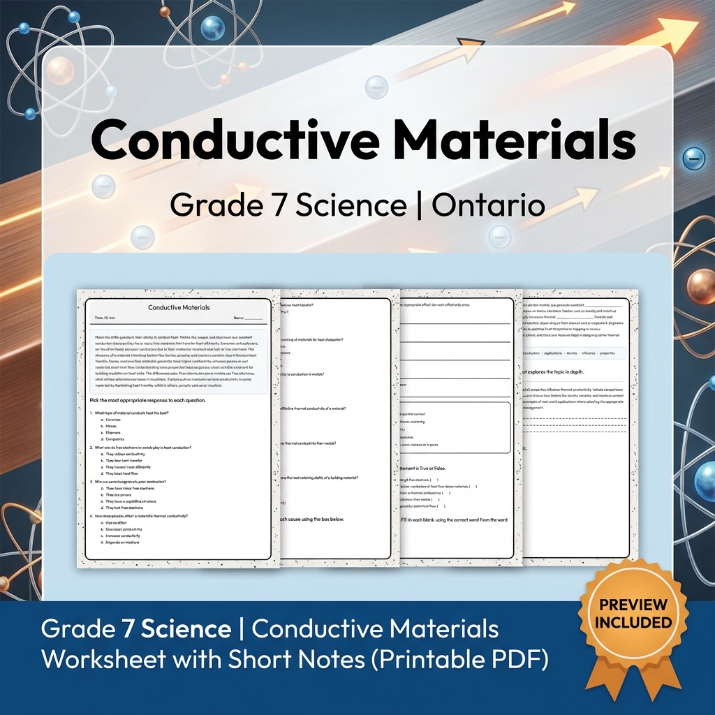 Grade 7 Science Full Year Bundle | Ecosystems & Heat Transfer — included worksheet 10