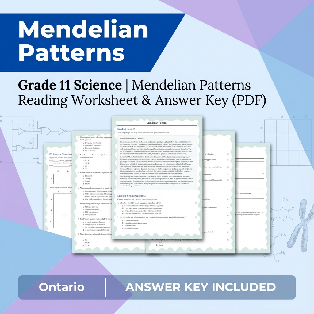 Grade 11 Science UNIT Bundle | Cellular Processes & Metabolic Pathways  — included worksheet 3