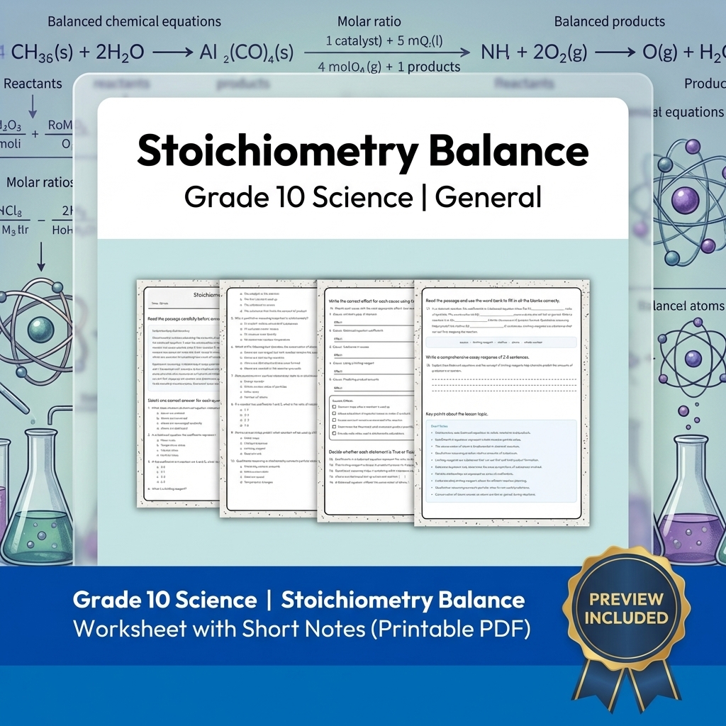 Grade 10 Science Modeling & Evidence Reasoning Full-Year Bundle | General — included worksheet 2