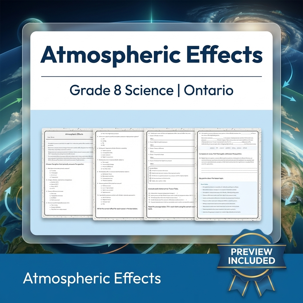 Grade 8 Science Full Year Bundle | Water Systems & Hydrostatics Curriculum — included worksheet 8