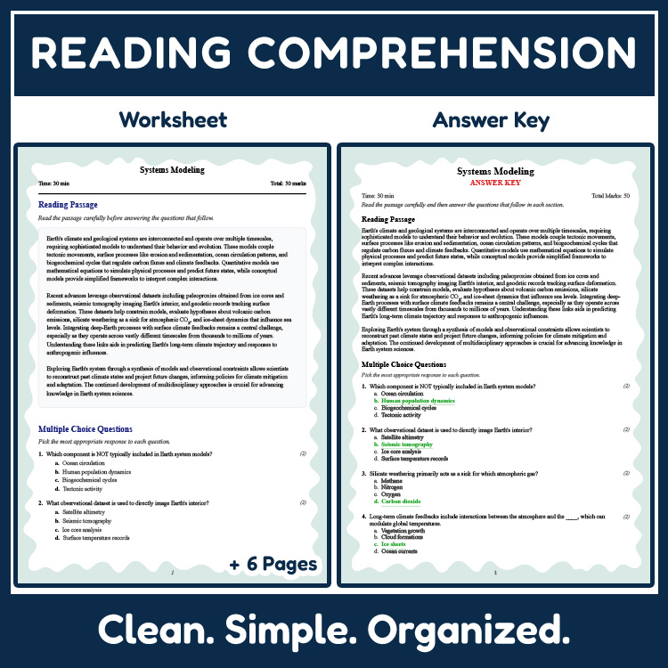 Grade 11 Science reading worksheets worksheet — 11th Grade Science | Systems Modeling Reading Worksheet (PDF + Rubric) — p…