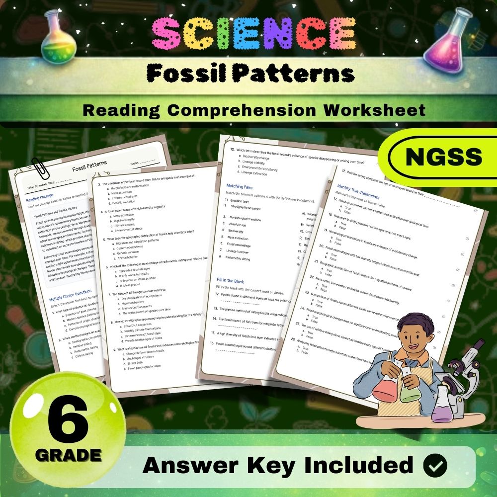 Grade 6 Science Worksheets Bundle | NGSS-Aligned — included worksheet 10