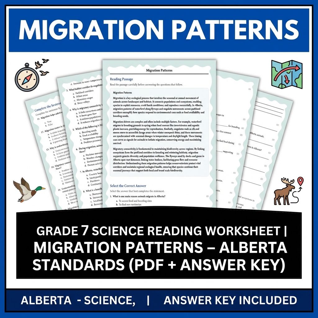 Grade 7 Science Worksheet Pack | Energy, Matter & Ecosystem Concepts — included worksheet 9