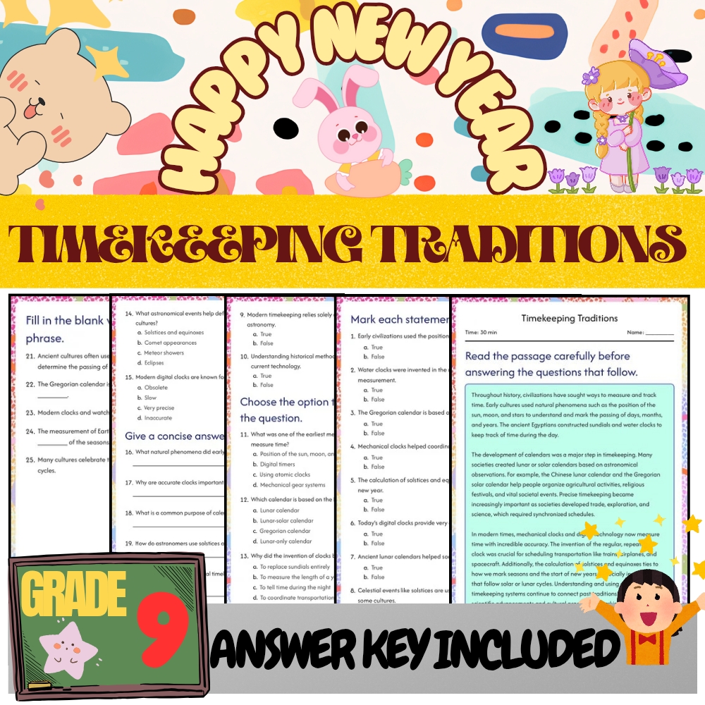 Grade 9 Seasonal Celebrations & Traditions Unit Bundle (PDF + Answer Keys) — included worksheet 1