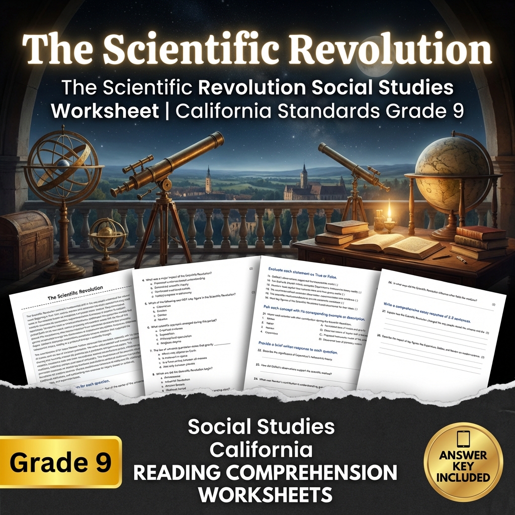The Scientific Revolution Social Studies | California Standards Grade 9