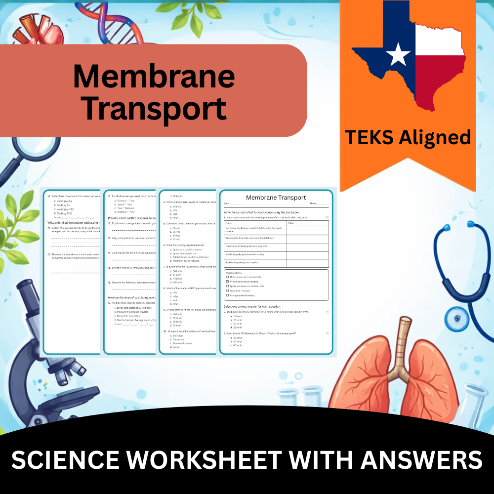 Grade 9 Science Worksheet Bundle – Comprehensive TEKS-Aligned Biology & Ecology Resources — included worksheet 9