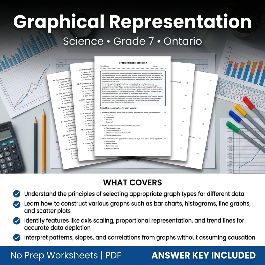 Grade 7 Science Worksheet on Graphical Representation – Ontario Standards