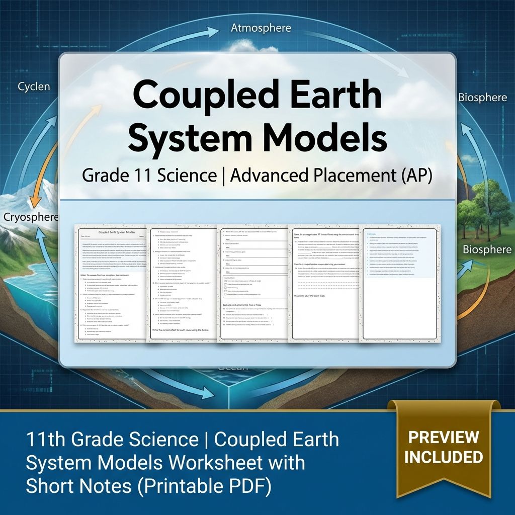 Grade 11 Science Unit Bundle | Earth Systems & Climate Change Worksheets — included worksheet 3