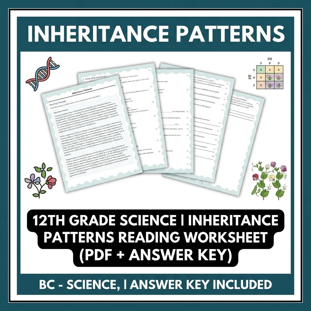 12th Grade Science | Inheritance Patterns Reading Worksheet (PDF + Answer Key)