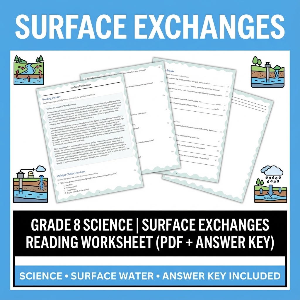 Grade 8 Science Worksheets Bundle | Biology, Physics & Earth Science Resources — included worksheet 9