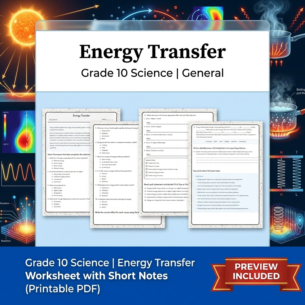Grade 10 Science Modeling & Evidence Reasoning Full-Year Bundle | General — included worksheet 3