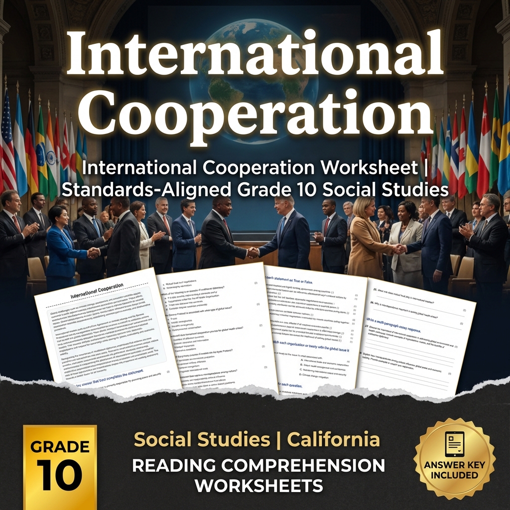International Cooperation Worksheet | Standards-Aligned Grade 10 Social Studies