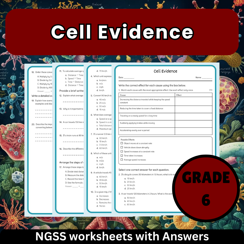 Grade 6 Science Worksheets Bundle- Resources for Earth, Space & Life - NGSS — included worksheet 7