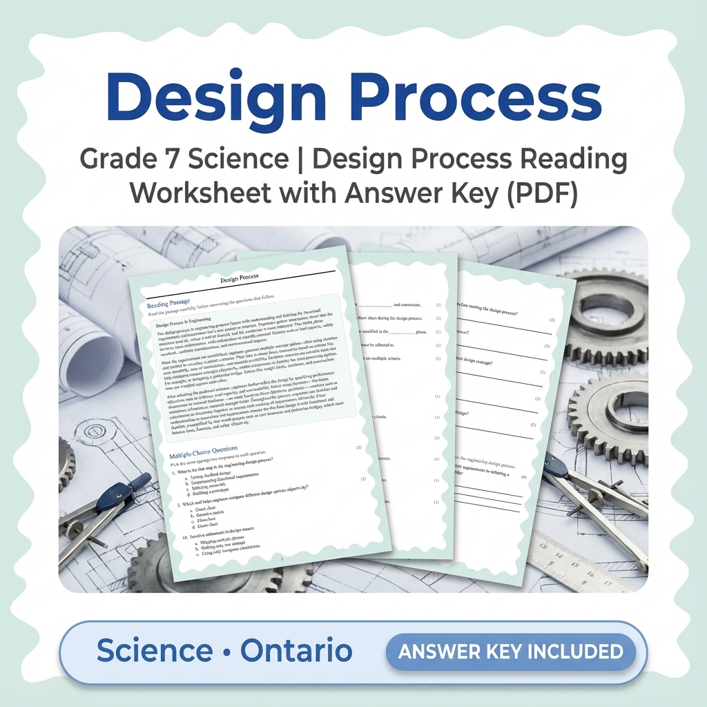 Grade 7 Science Unit Bundle – Structural Engineering & Material Testing  — included worksheet 5