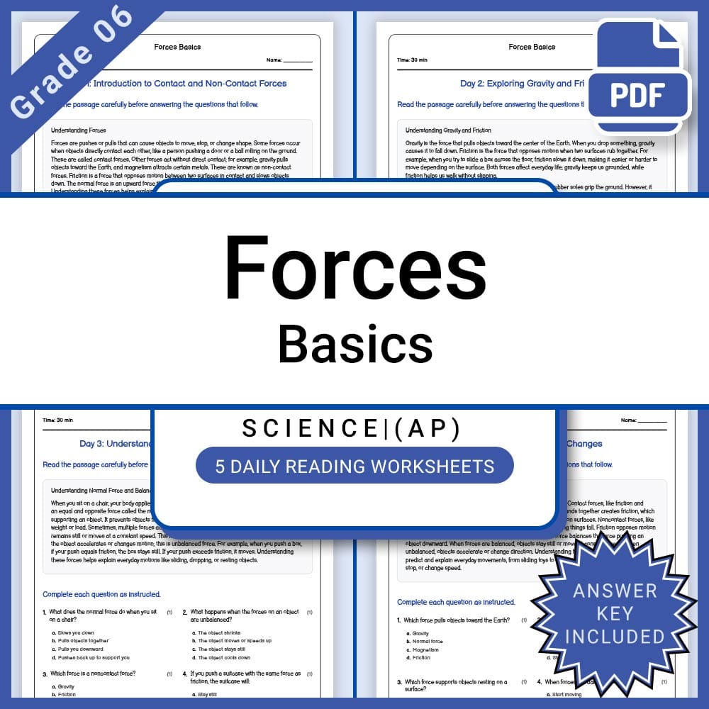 Grade 6 Science Full Year Bundle | Ecosystems, Space, Matter & Environment — included worksheet 5