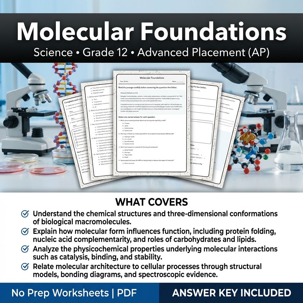 Grade 12 Science Unit Worksheet Bundle – Cell Biology, Genetics & Ecology — included worksheet 2