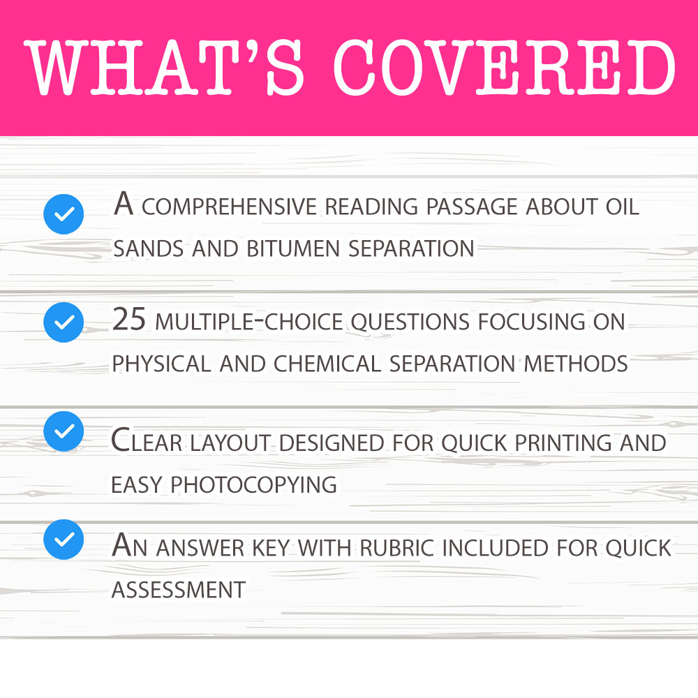 Grade 7 Science worksheet mcq paper worksheet — Grade 7 Science — Bitumen Separation Worksheet MCQ Paper — page 2