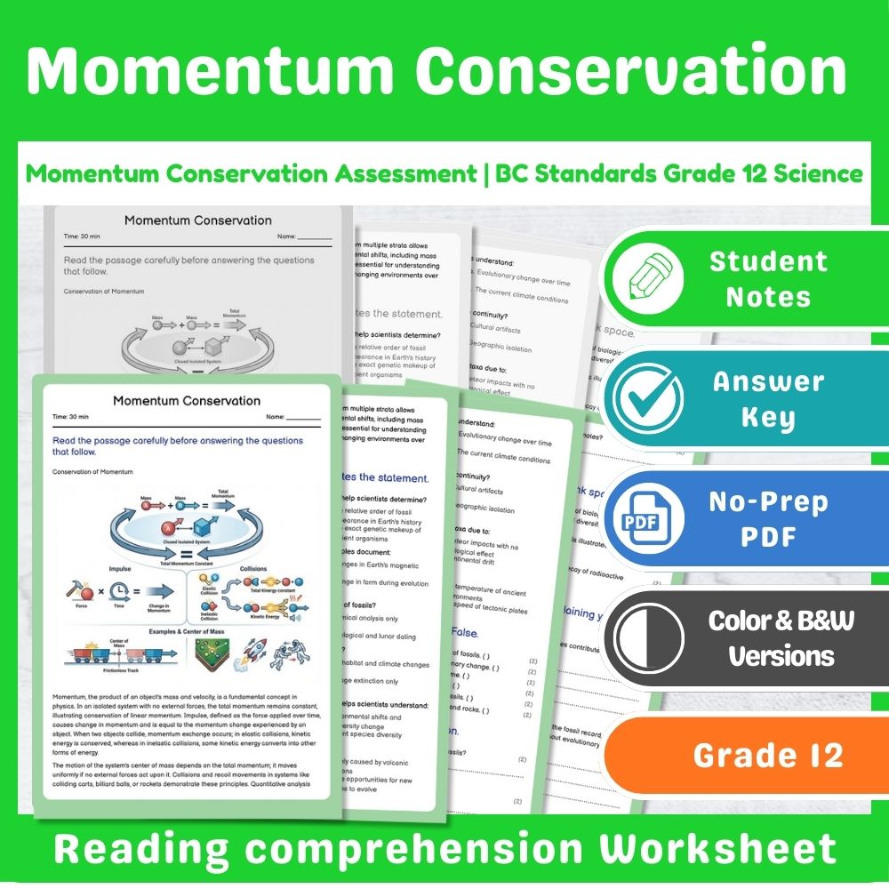 Grade 12 Science Wave & Quantum Assessment Mini Bundle – BC Standards — included worksheet 3