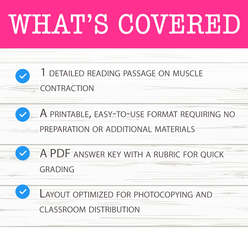 Grade 8 Science worksheet mcq paper worksheet — Grade 8 Science — Worksheet MCQ Paper for Mastering Muscle Contraction — p…
