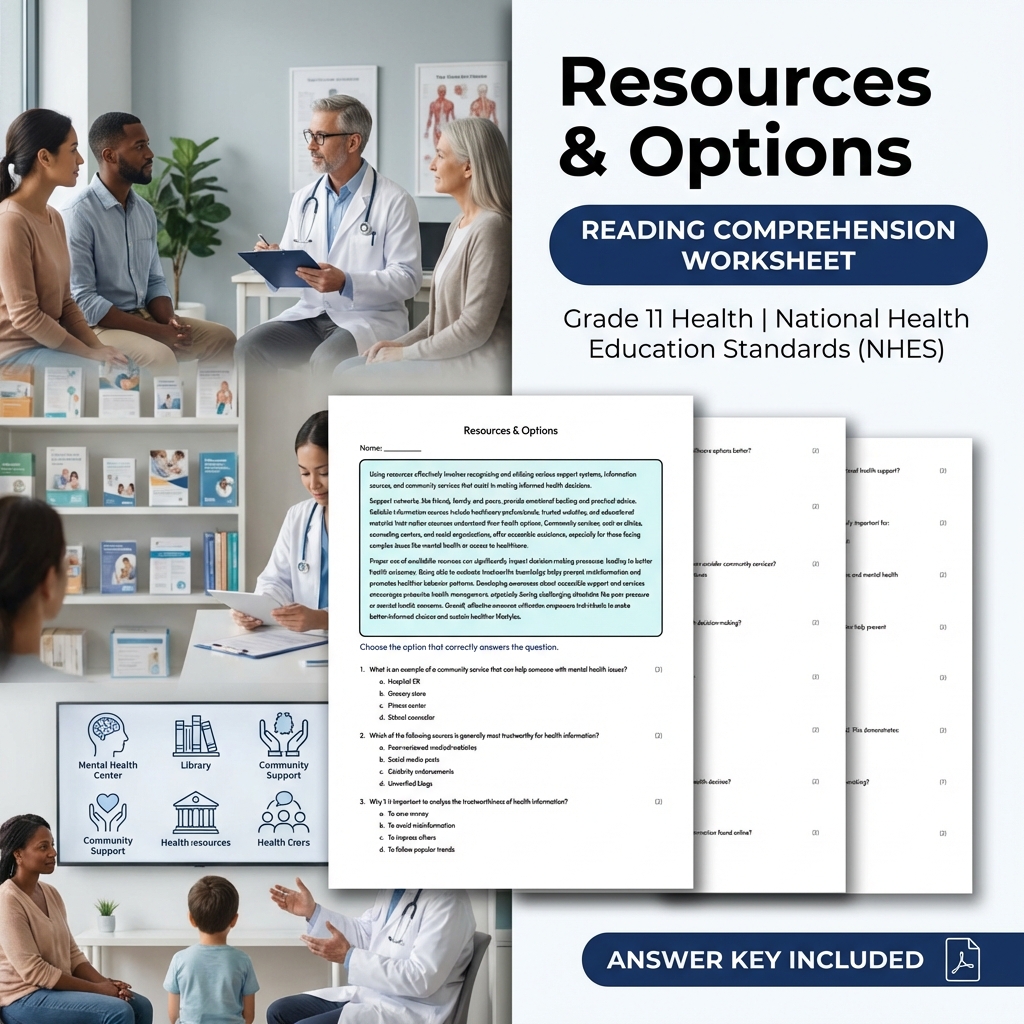 Grade 11 Health Worksheet Bundle – Interpersonal Skills & Advocacy NHES Aligned — included worksheet 6