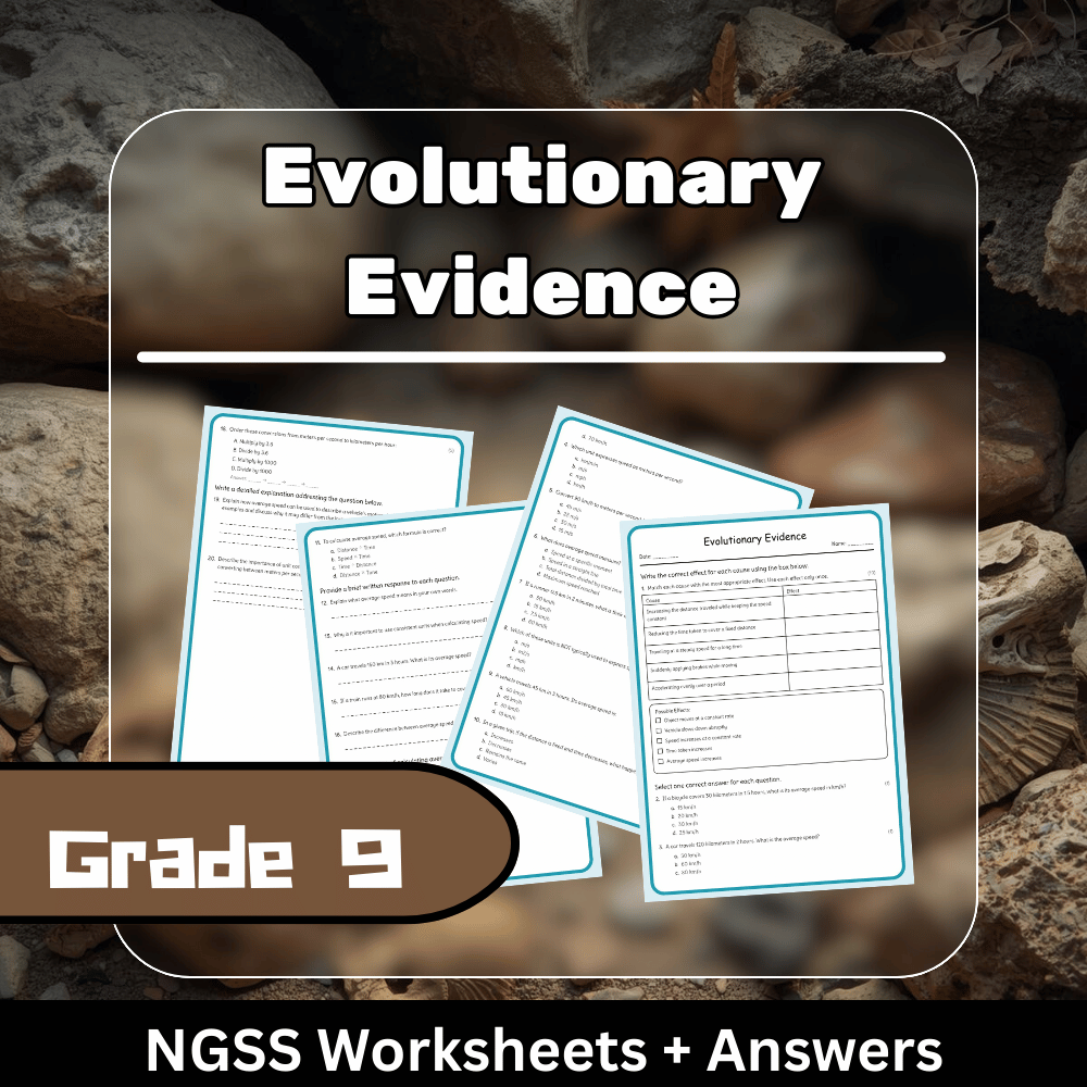 Grade 9 Science science 1 worksheet — Grade 9 Science – Evolutionary Evidence Worksheet (NGSS Aligned) PDF