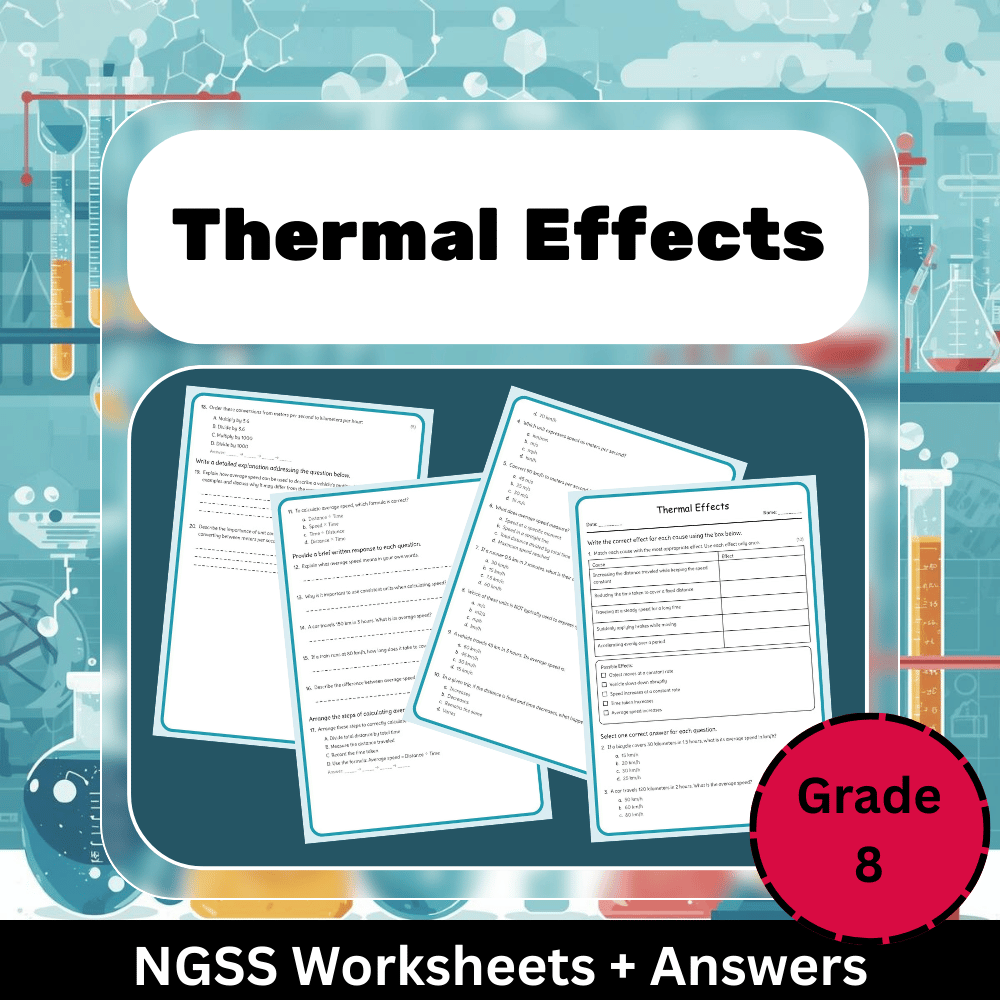 Grade 8 Science Worksheet Bundle | Cells, Climate, Evolution & Energy NGSS — included worksheet 8