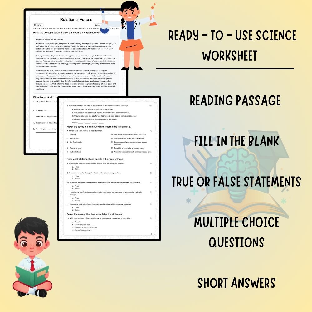 Grade 8 Science worksheet worksheet — Grade 8 Science | Rotational Forces Worksheet (PDF ) - Ontario Standards — page 2