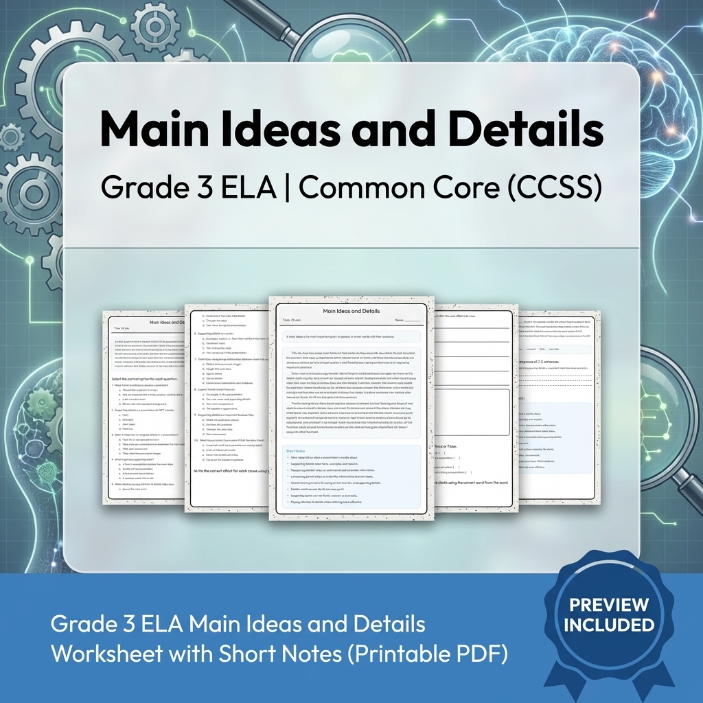 Grade 3 Text Evidence Writing ELA Full-Year Bundle for Common Core (CCSS) — included worksheet 5