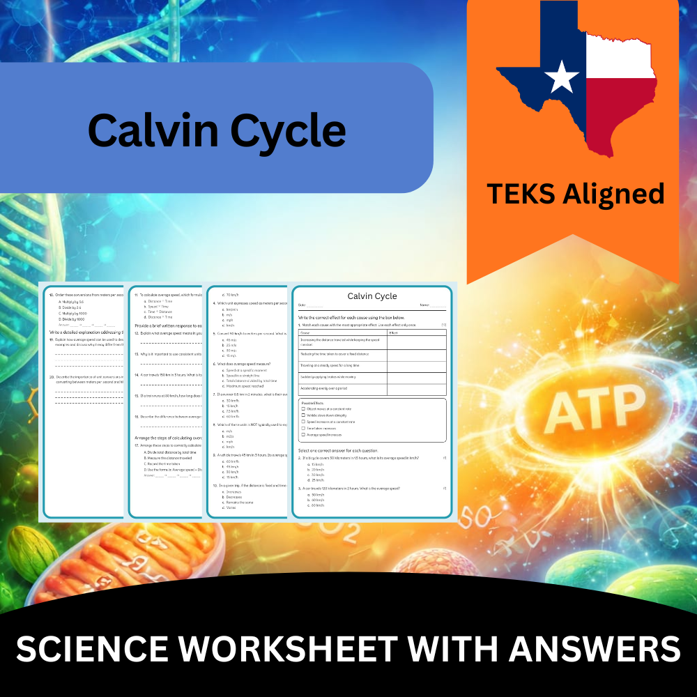 Grade 9 Science Worksheet Bundle – Comprehensive TEKS-Aligned Biology & Ecology Resources — included worksheet 11