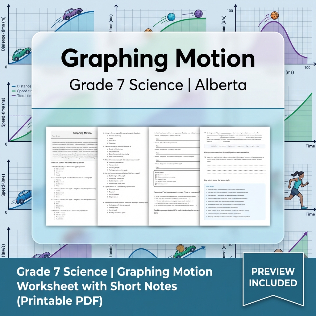 Grade 7 Science | Forces, Structures & Motion UNIT Worksheet Bundle  — included worksheet 2