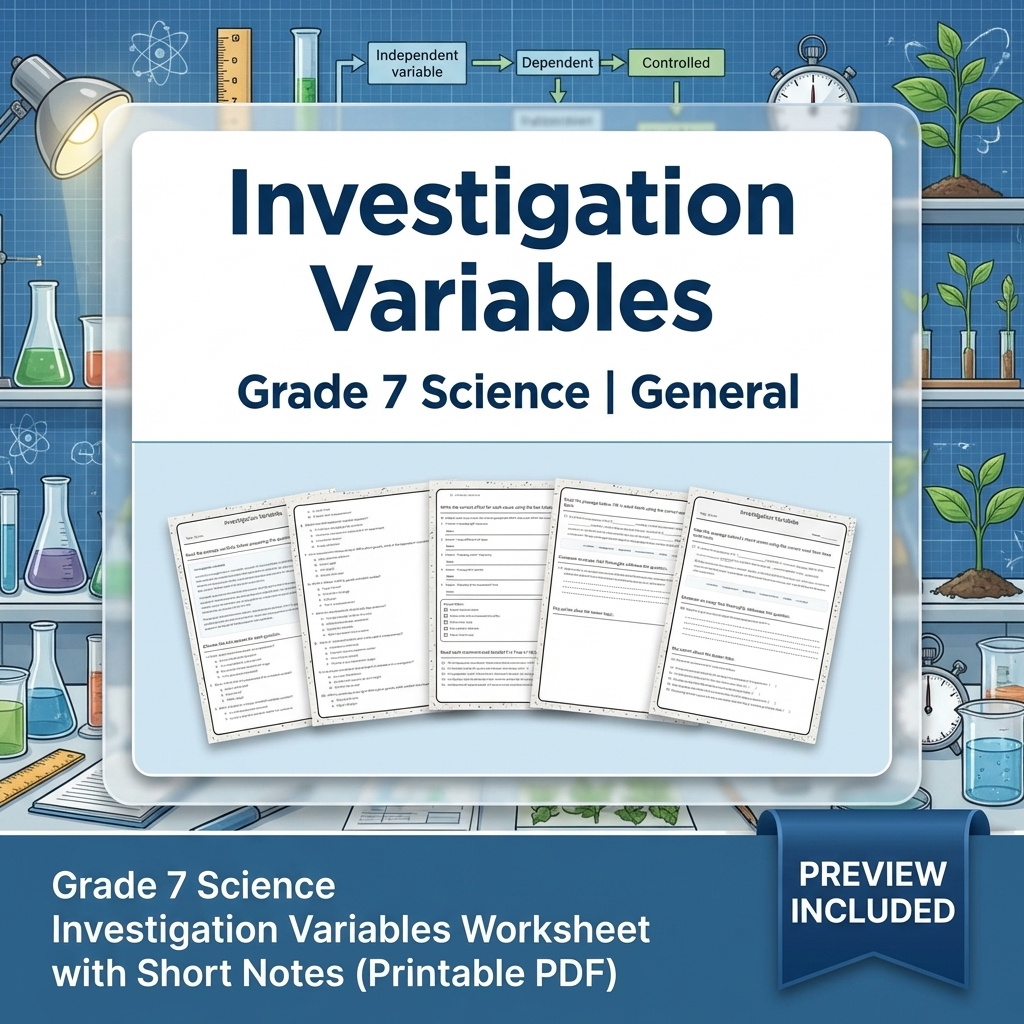 Grade 7 Science Scientific Modeling & Evidence Lesson Bundle: General Framework — included worksheet 3