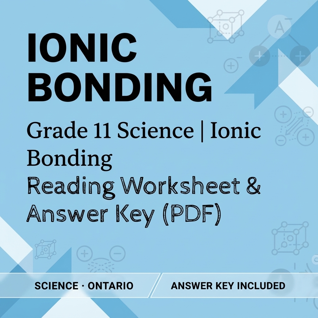 Grade 11 Science Unit Bundle | Chemical Bonding & Reaction Energetics  — included worksheet 2