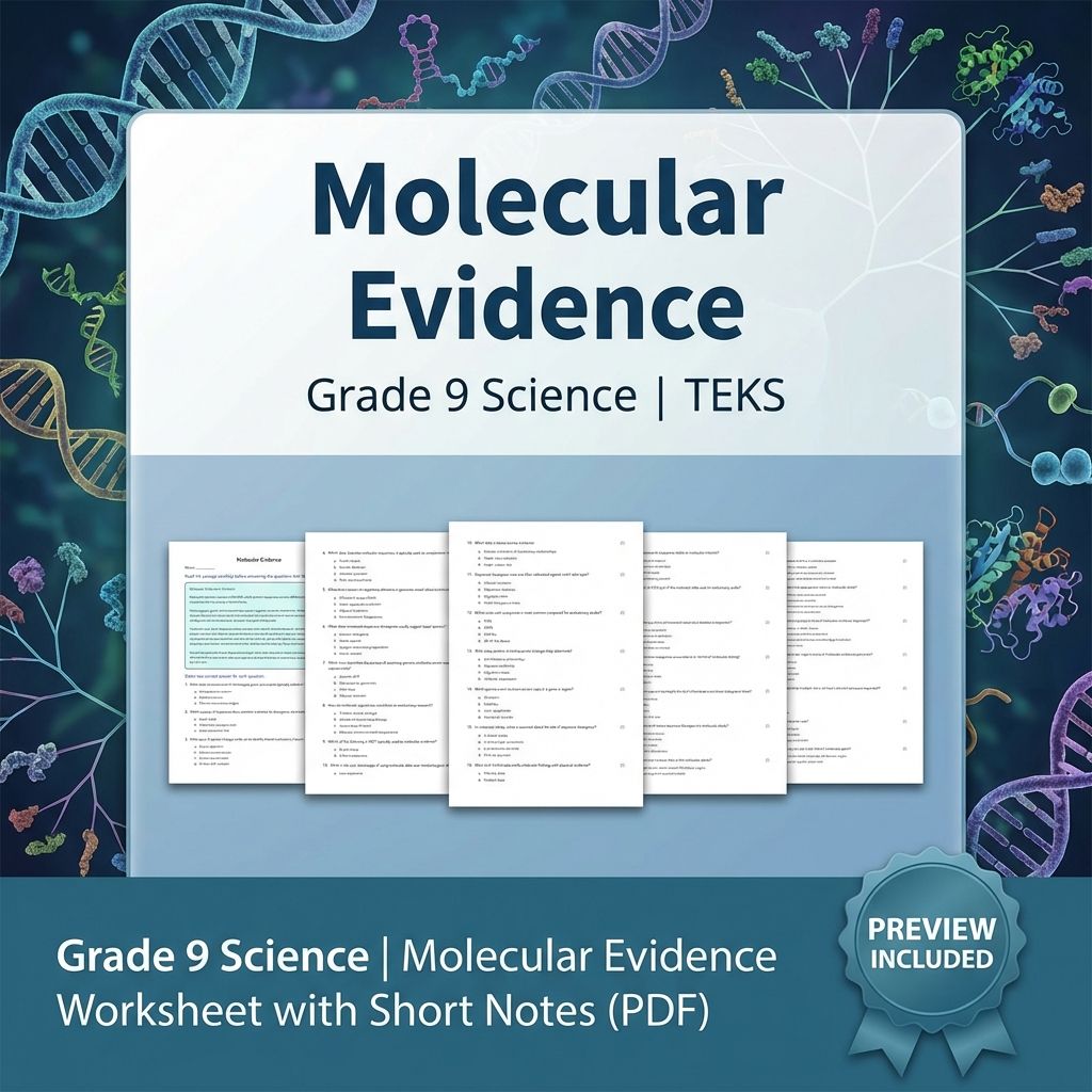 Grade 9 Science Worksheet Bundle: Cell Biology, Genetics & Ecology (Collection) — included worksheet 10