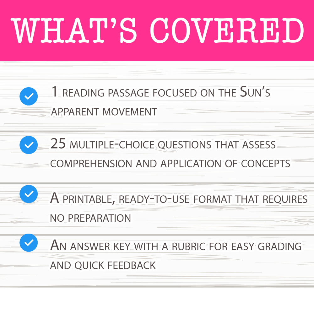 Grade 6 Science worksheet mcq paper worksheet — Grade 6 Science — Apparent Sun Path Worksheet MCQ Paper PDF + Answer Key —…