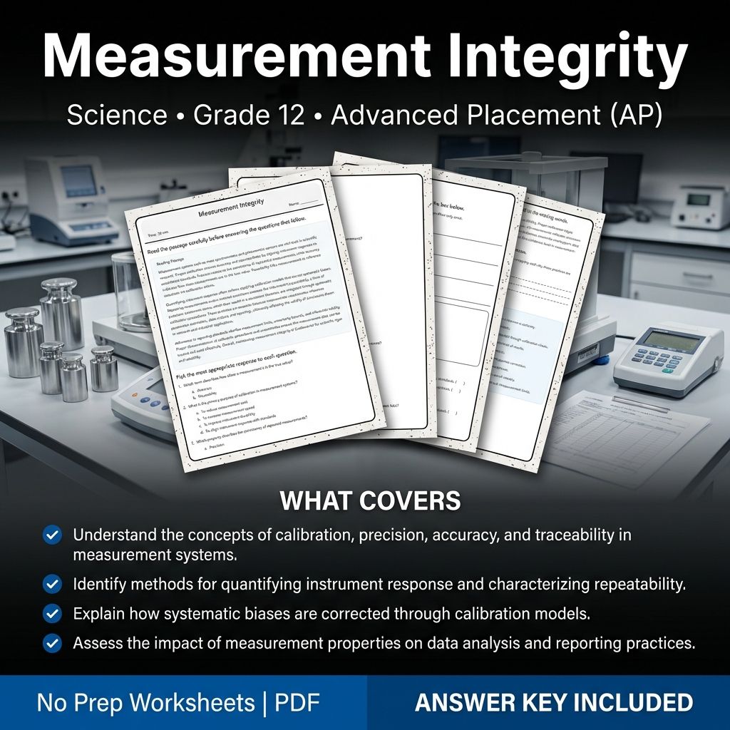 Grade 12 Science Unit Bundle | Uncertainty, Data Analysis & Modeling Worksheets — included worksheet 2