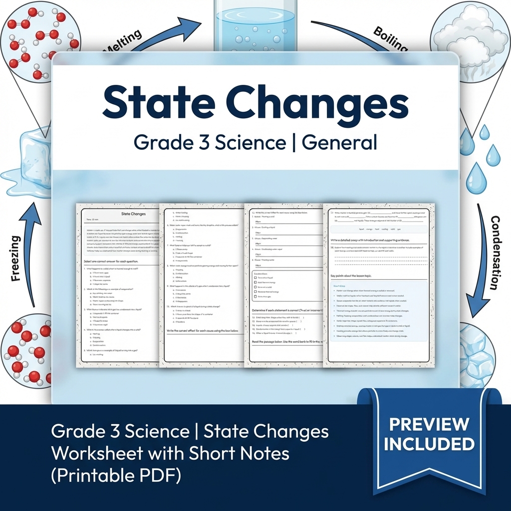 Grade 3 Science Full Year Bundle | Comprehensive Curriculum Resources — included worksheet 7