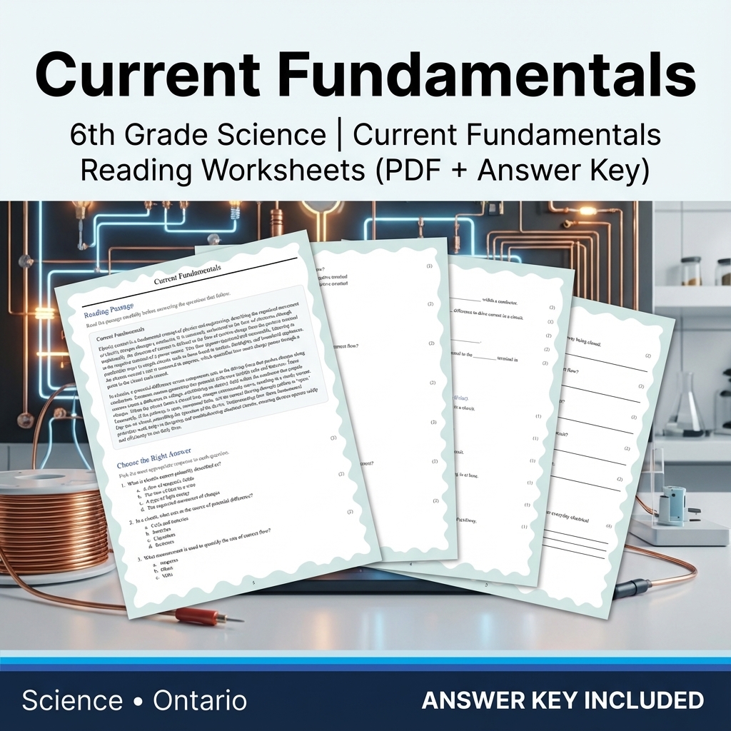 Grade 6 Science – Ecology, Circuits, Astronomy & More (PDF + Answer Key ) — included worksheet 5