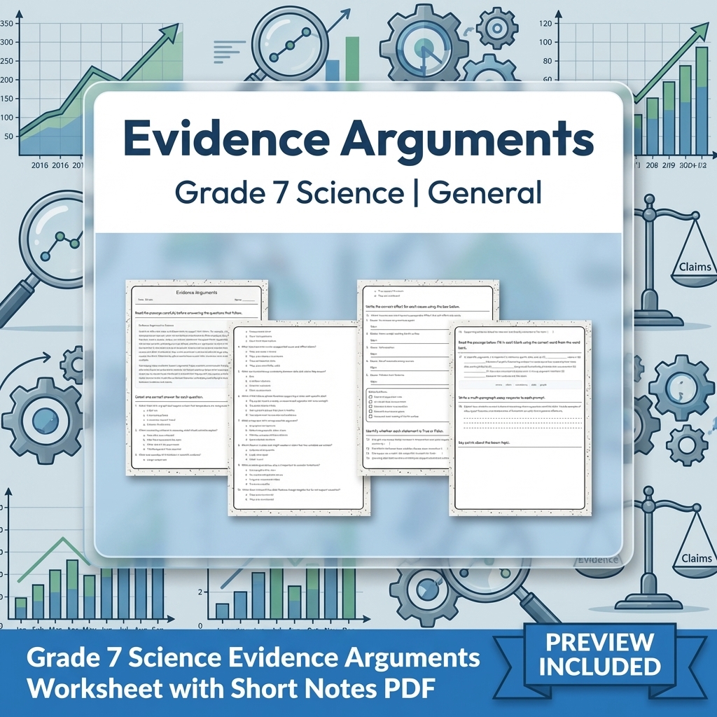 Grade 7 Science Scientific Modeling & Evidence Lesson Bundle: General Framework — included worksheet 4