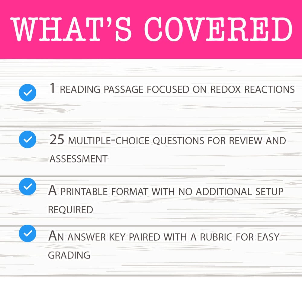 Grade 11 Science worksheet mcq paper worksheet — Grade 11 Science — Worksheet MCQ Paper for Mastering Redox Processes — pa…