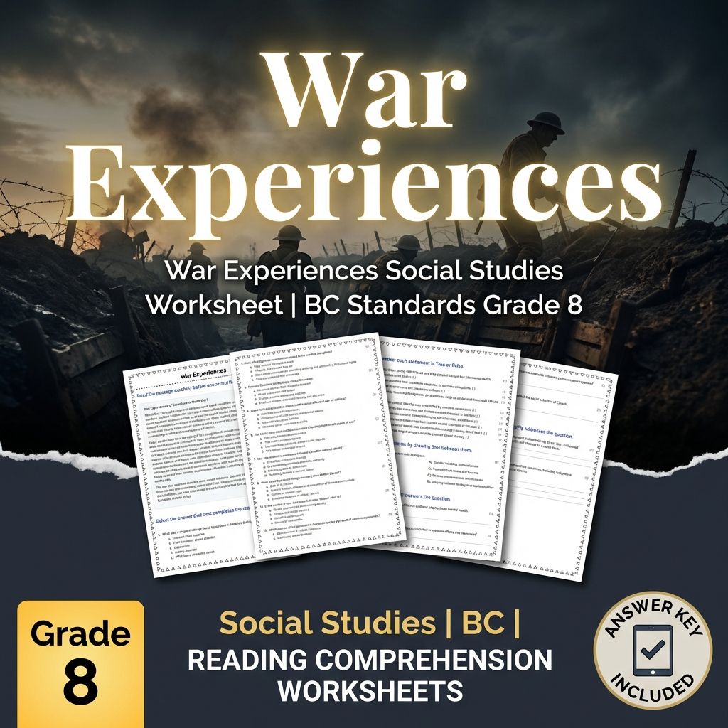 Grade 8 Social Studies | Wartime Pressures & Global Conflict Unit Bundle — included worksheet 2