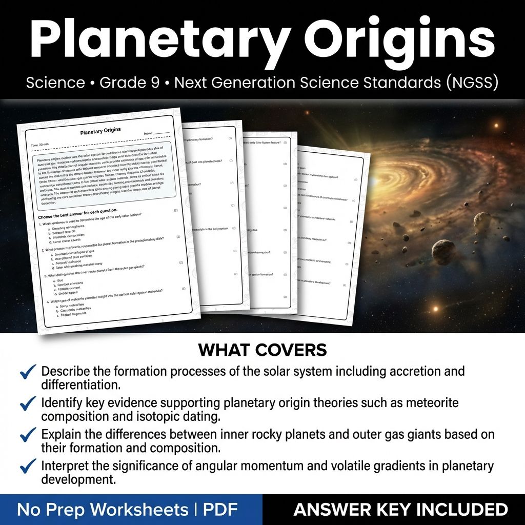 Grade 9 Science Worksheet Bundle | Physics, Biology, Earth & Energy Topics — included worksheet 11